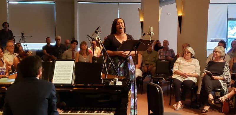 Soprano performing